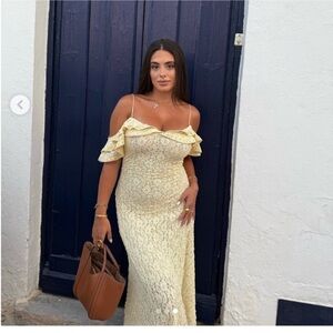 Zara Terez Yellow Lace Maxi Dress
